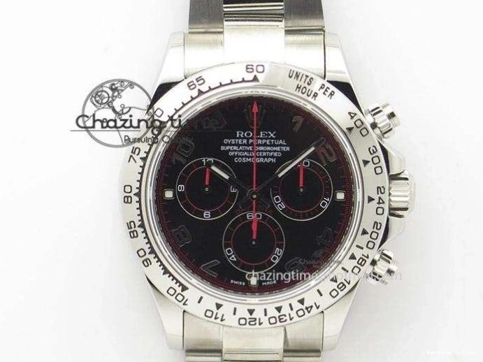 0219 Functional Daytona 116520 Noob Best Edition Black Dial On SS Bracelet A2824 (Same Thickness as Genuine) 3827